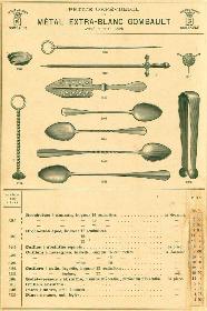 Absinthe Trade Catalogues - Oref�verie Alf�nide & Gombault Catalogue 1891