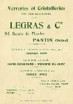 Absinthe Trade Catalogues - Verreries Legras