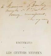 Absinthe Books - Recherches sur Les Centres Nerveux  Dr Valentin Magnan