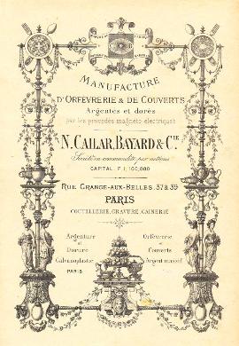 Absinthe Trade Catalogues - Orefverie Cailar, Bayard & Cie Catalogue