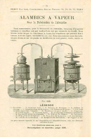 Absinthe Distillation Guides - Deroy Fils - Alambics, Appareils de Distillation Catalogue Général 1894